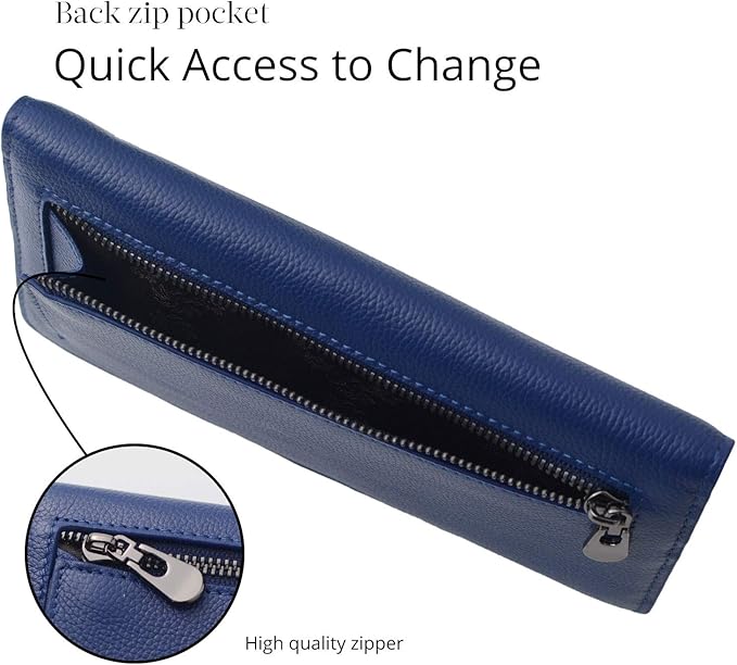Ultra-thin RFID Blocking Leather Card Wallet - Renée-Black-State of Style