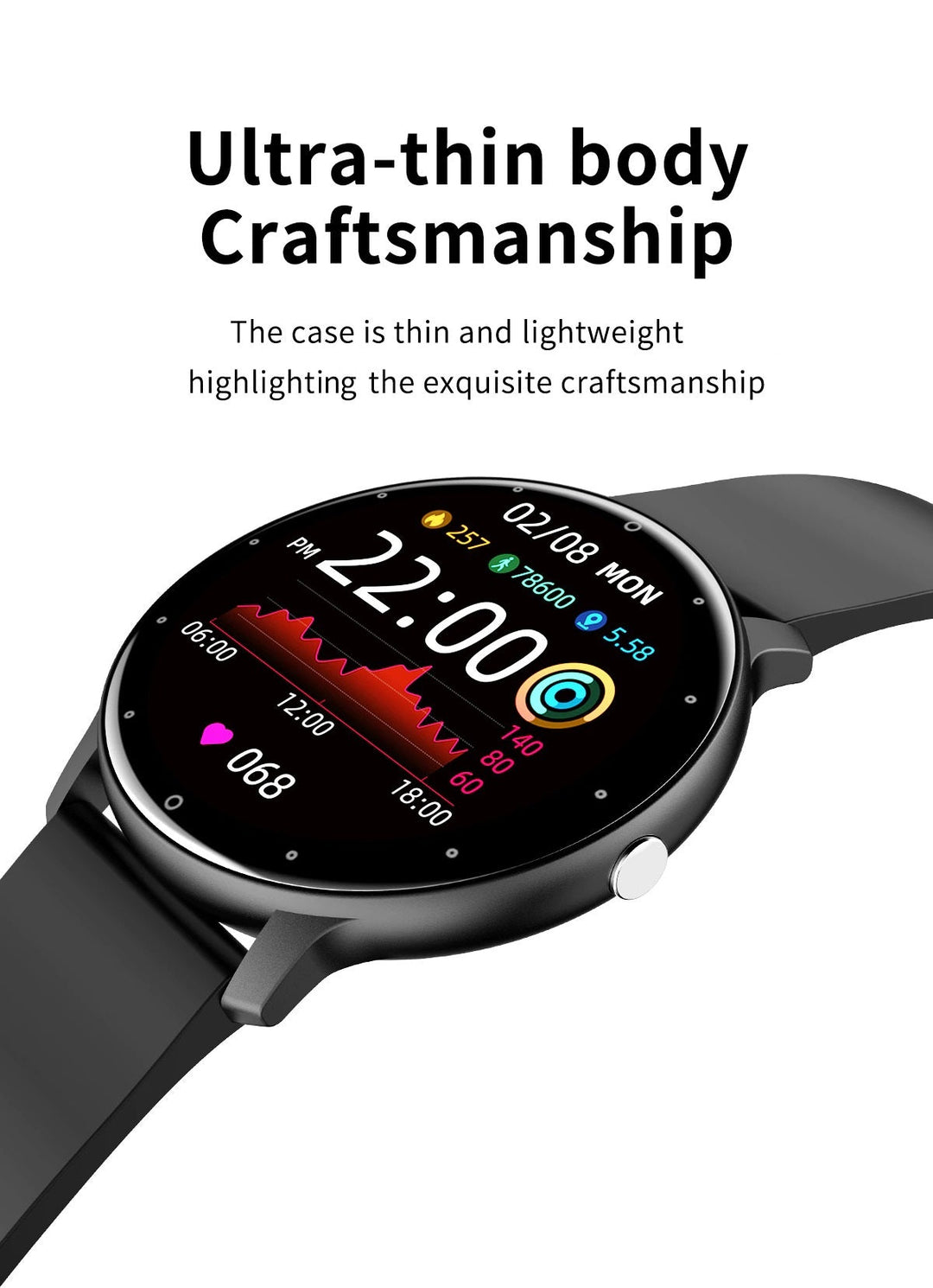 Ultra-thin Smartwatch - SlimLine Fit-Blue-State of Style
