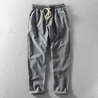 Ultralight Breathable Men's Linen Trousers – Fabio-Gray-S-State of Style