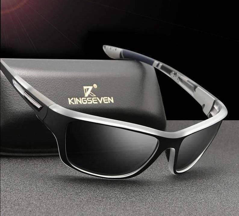 Ultralight polarising sunglasses with UV protection – Marco-Black Grey-State of Style