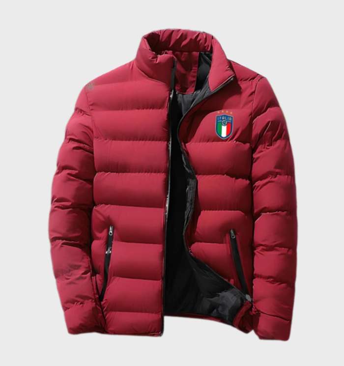 Ultralight Quilted Men's Winter Jacket - Nico-Black-Red-M-State of Style