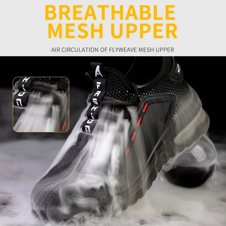 Ultralight Safety Shoes with Steel Toe - SteelFlex One-Black-4.5-State of Style
