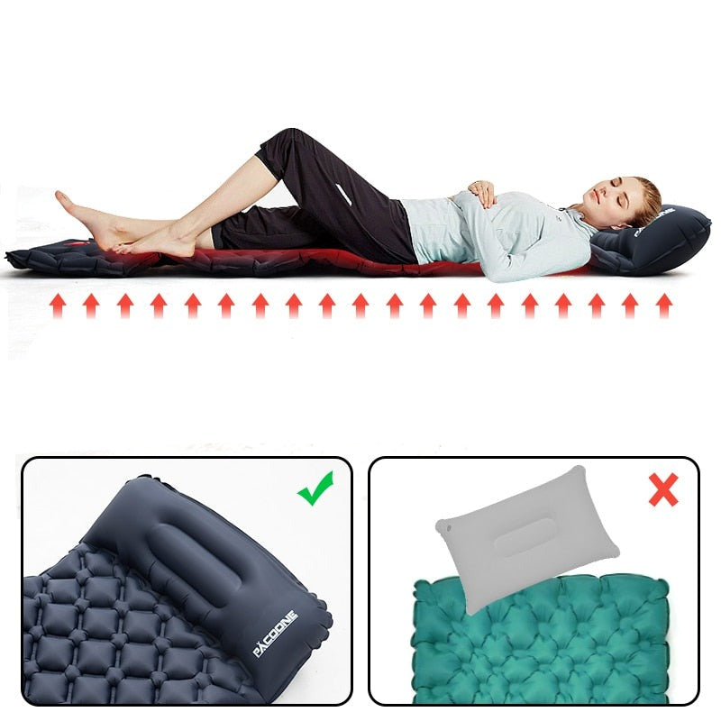 Ultralight Waterproof Sleeping Mat with Built-in Pump - AirRest-Grey-State of Style