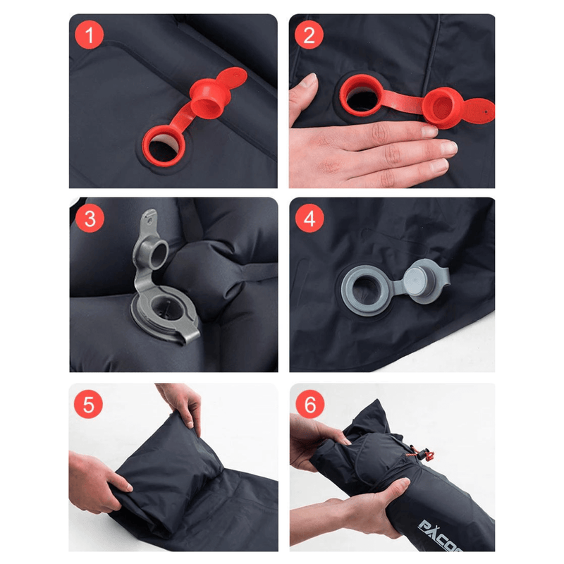 Ultralight Waterproof Sleeping Mat with Built-in Pump - AirRest-Grey-State of Style