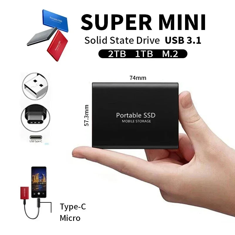 Ultraspeed External SSD - SpeedDrive Pro-Black-2TB-State of Style