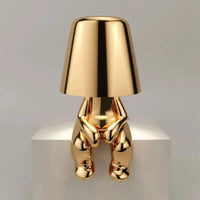 Unique and Atmospheric Table Lamp - GlowCraft-Hugo-Lamp - Silver-State of Style