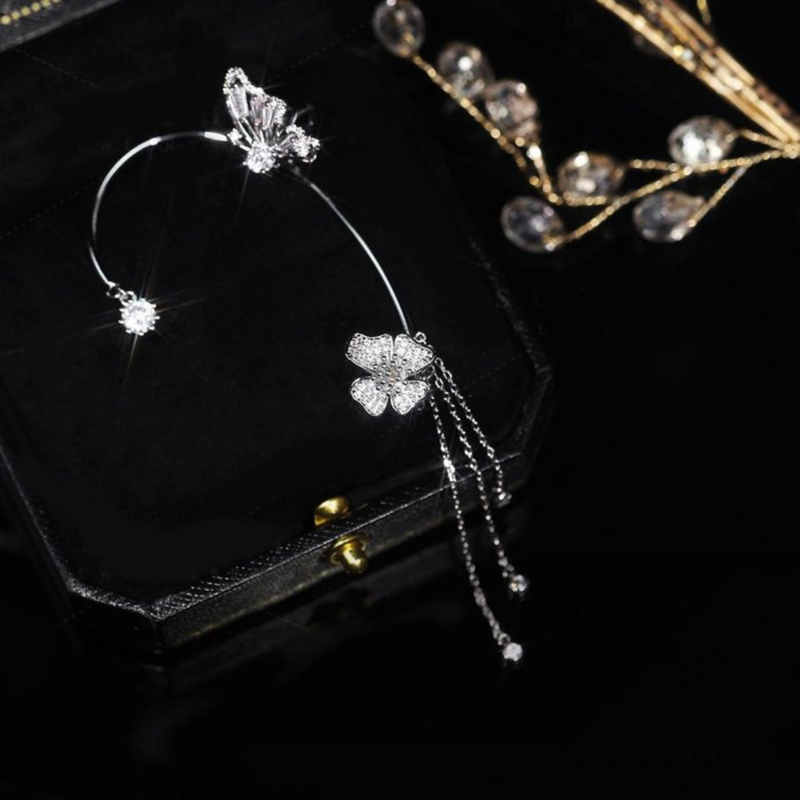 Unique Butterfly Earrings - Aurelia-Right Only-Silver-State of Style
