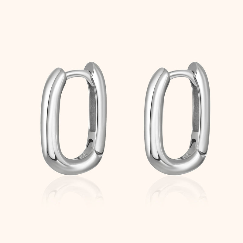 Unique Link Earrings - Isa-Silver-State of Style