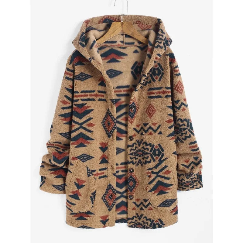 Unique Vintage Aztec Jacket | Beautiful and Stylish-Deep Coffee-S-State of Style