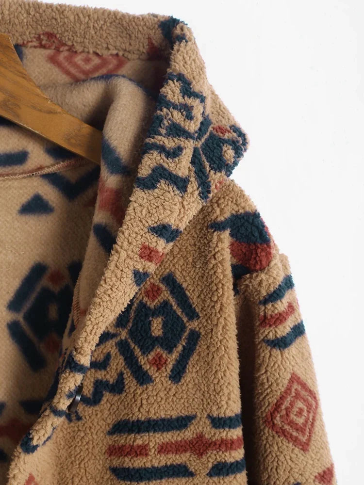 Unique Vintage Aztec Jacket | Beautiful and Stylish-Deep Coffee-S-State of Style