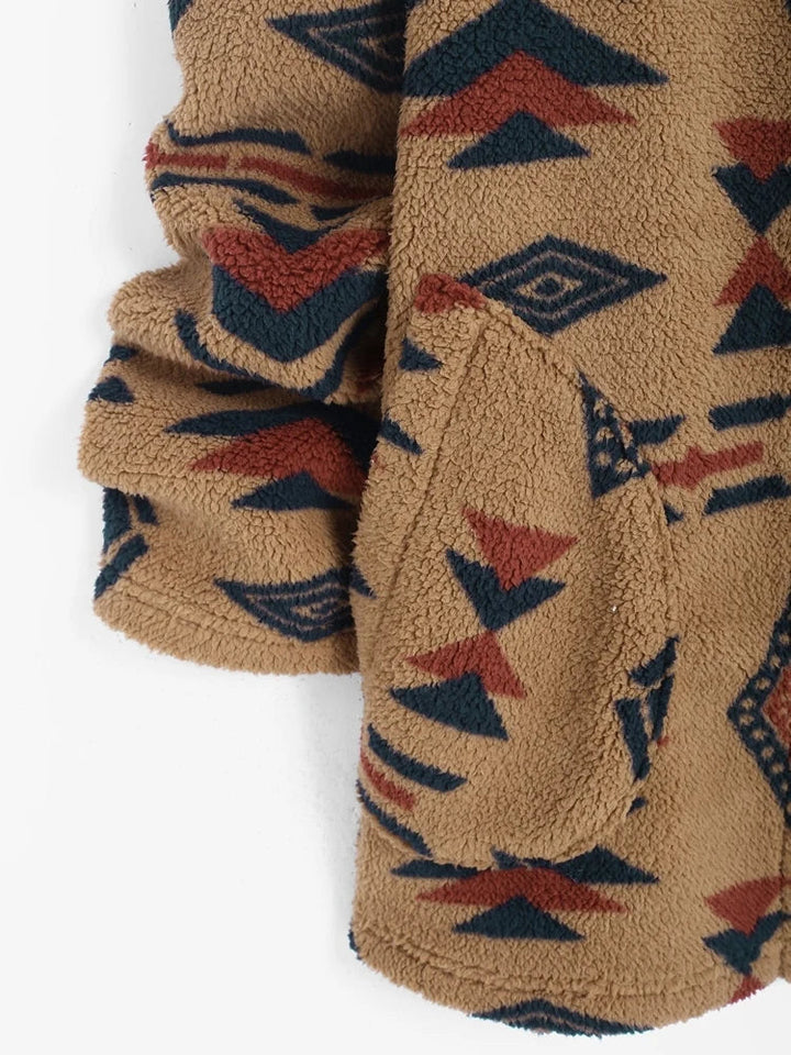 Unique Vintage Aztec Jacket | Beautiful and Stylish-Deep Coffee-S-State of Style