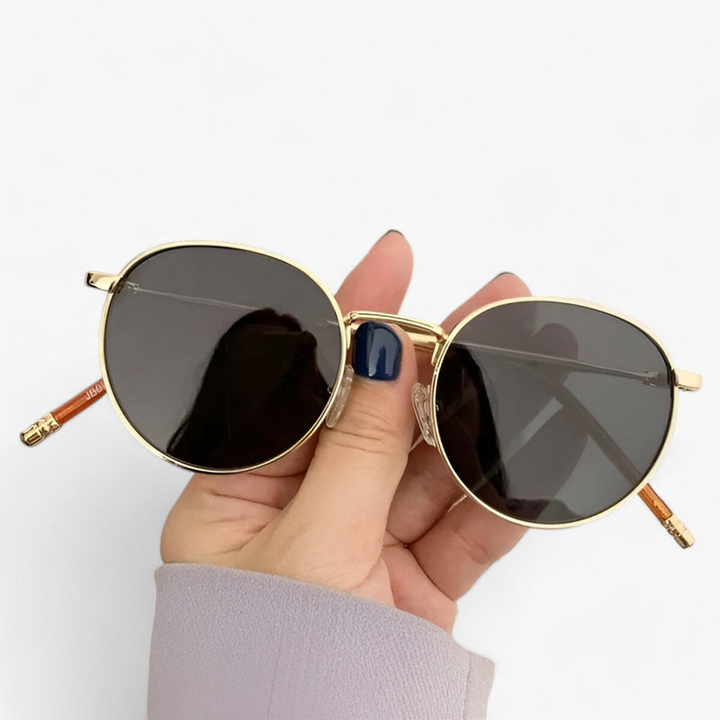 Unisex Designer Sunglasses with Round Lenses – Nova-Black Grey-State of Style