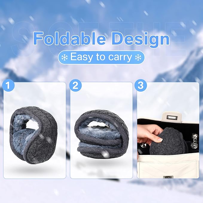 Unisex Foldable Knitted Ear Warmers Set of 4 – BundleMuffs-State of Style