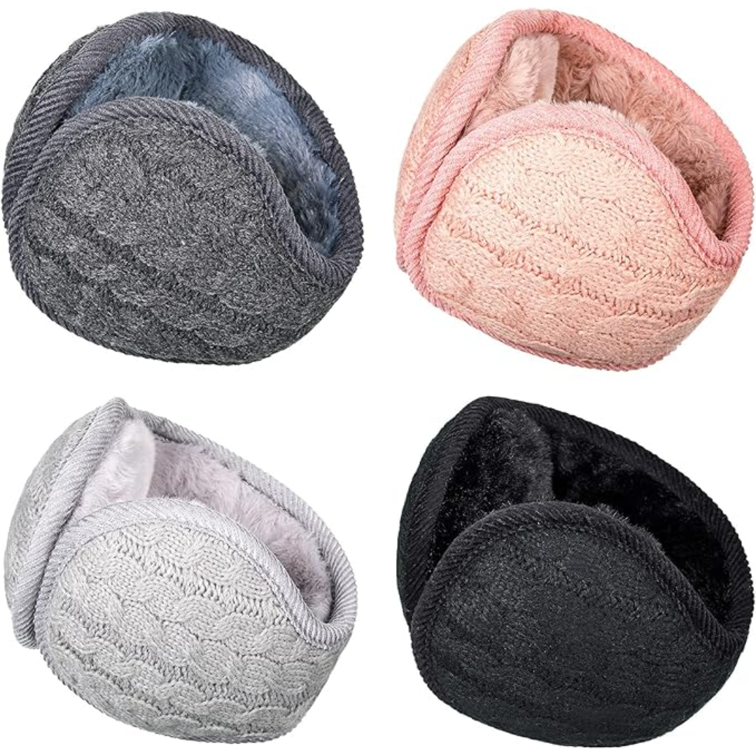 Unisex Foldable Knitted Ear Warmers Set of 4 – BundleMuffs-State of Style