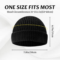 Unisex Knitted Hat with Low Turn-Up – Robin-Black-State of Style