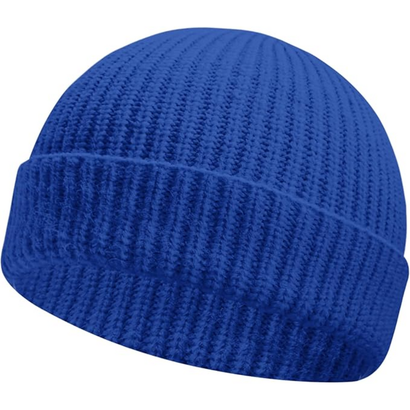 Unisex Knitted Hat with Low Turn-Up – Robin-Blue-State of Style