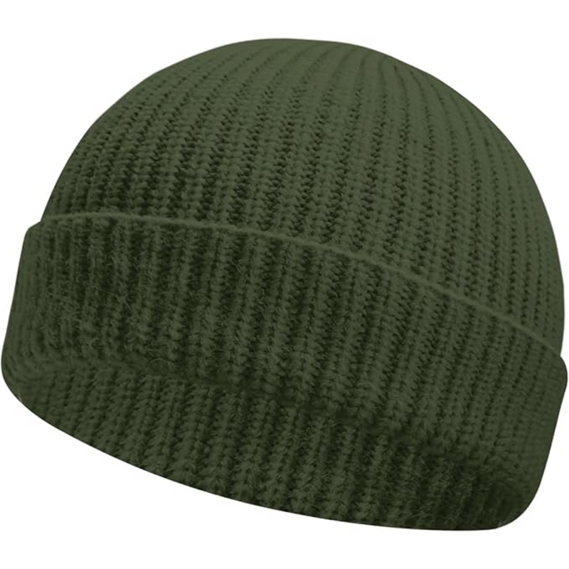 Unisex Knitted Hat with Low Turn-Up – Robin-Green-State of Style