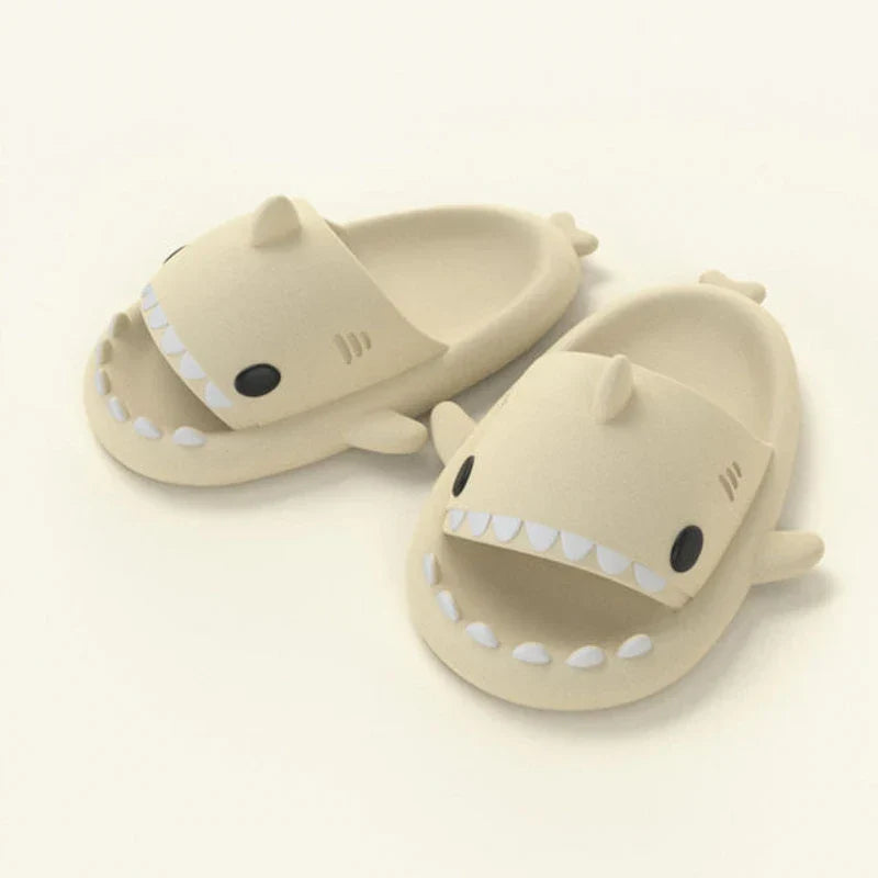 Unisex Lightweight Summer Flip Flops with Shark Design - FinSteps-Pink-2-2.5-State of Style