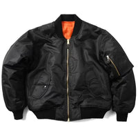 Unisex Premium Bomber Jacket with Zipper - Alex-Black-S-State of Style
