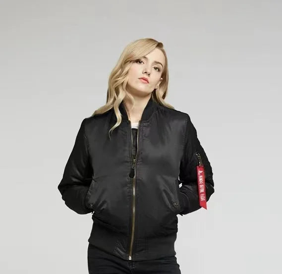 Unisex Premium Bomber Jacket with Zipper - Alex-Red-S-State of Style