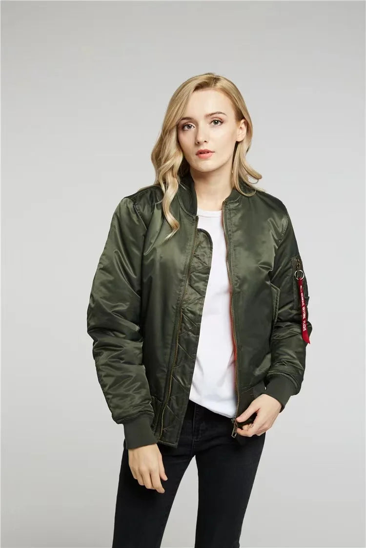 Unisex Premium Bomber Jacket with Zipper - Alex-Red-S-State of Style