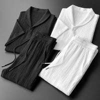 Urban Men's Top and Trouser Set - NovaLounge-White-XS-State of Style