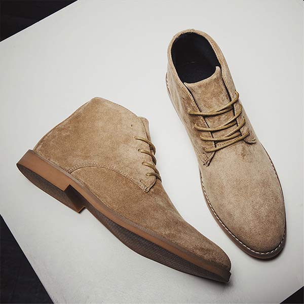 UrbanStride Classic | Stylish Mid-High Men's Lace-Up Shoe-Khaki-5.0-State of Style