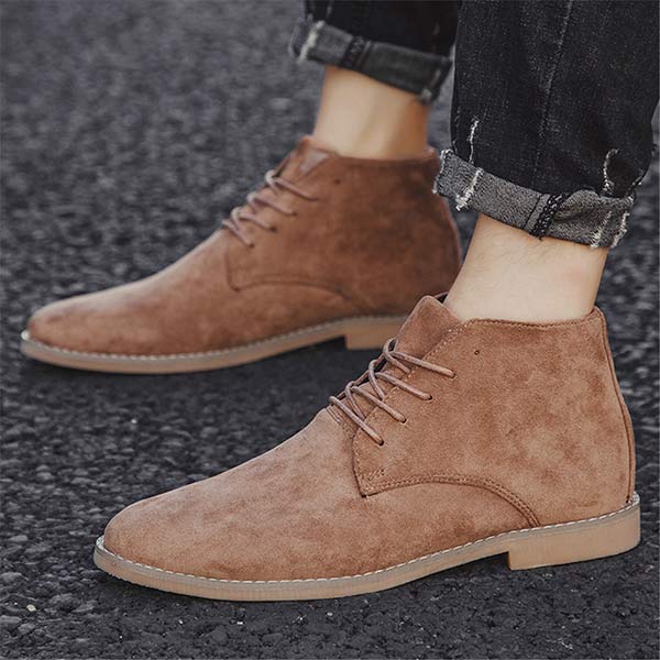 UrbanStride Classic | Stylish Mid-High Men's Lace-Up Shoe-Khaki-5.0-State of Style