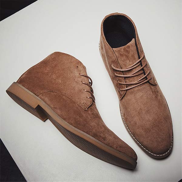 UrbanStride Classic | Stylish Mid-High Men's Lace-Up Shoe-Khaki-5.0-State of Style