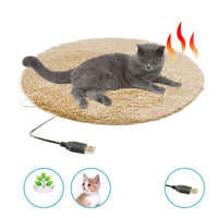 USB-Heated Cat Bed – WarmNest-Brown-State of Style