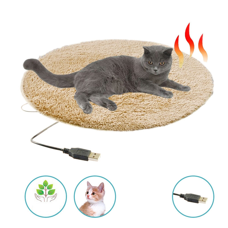 USB-Heated Cat Bed – WarmNest-Brown-State of Style