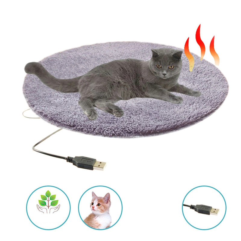 USB-Heated Cat Bed – WarmNest-Grey-State of Style