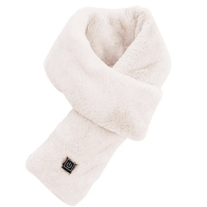 USB Heated Faux Fur Scarf - ThermaFur-Milk White-State of Style
