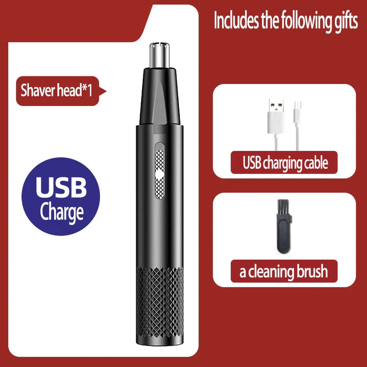 USB Rechargeable Nose Hair Trimmer - TrimPro-Black-State of Style