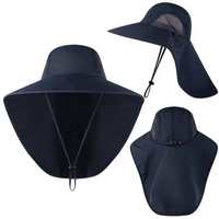 UV protection sun hat for women with mesh & drawstring – Freja-Blue-State of Style