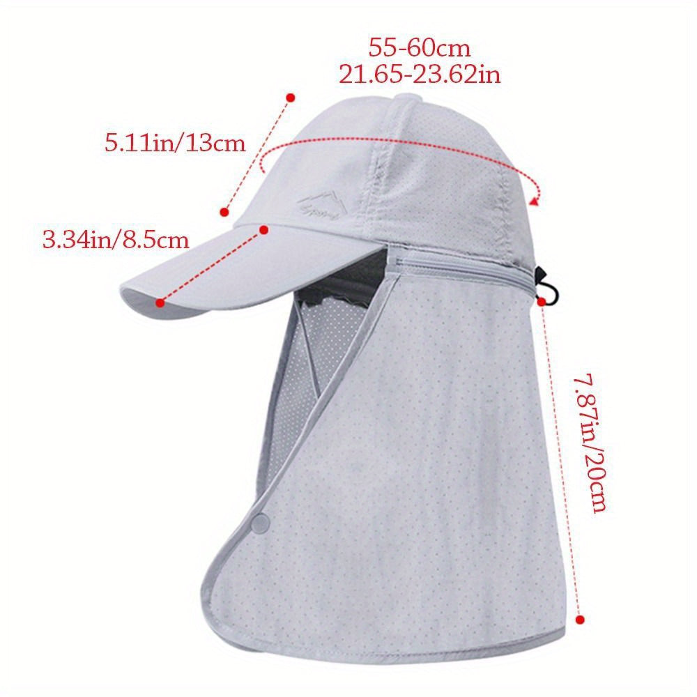 UV protection trucker hat with neck protection for outdoor adventures - SchattenPro-Black-State of Style