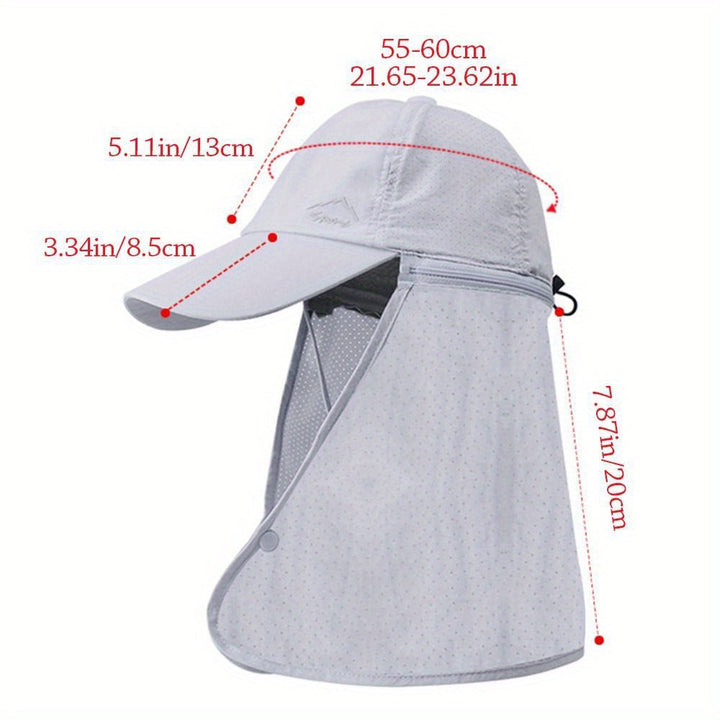 UV protection trucker hat with neck protection for outdoor adventures - SchattenPro-Black-State of Style