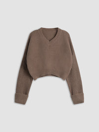 V-Neck Pullover for Women - Mila-Brown-XS-State of Style