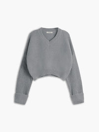 V-Neck Pullover for Women - Mila-Grey-XS-State of Style