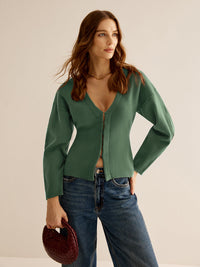 V-Neck Sweater for Women - Celeste-Green-XS-State of Style