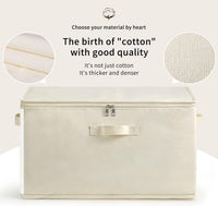 Canvas Clothes Storage Organiser Set – Dual Zipper Bag with Handles & Window