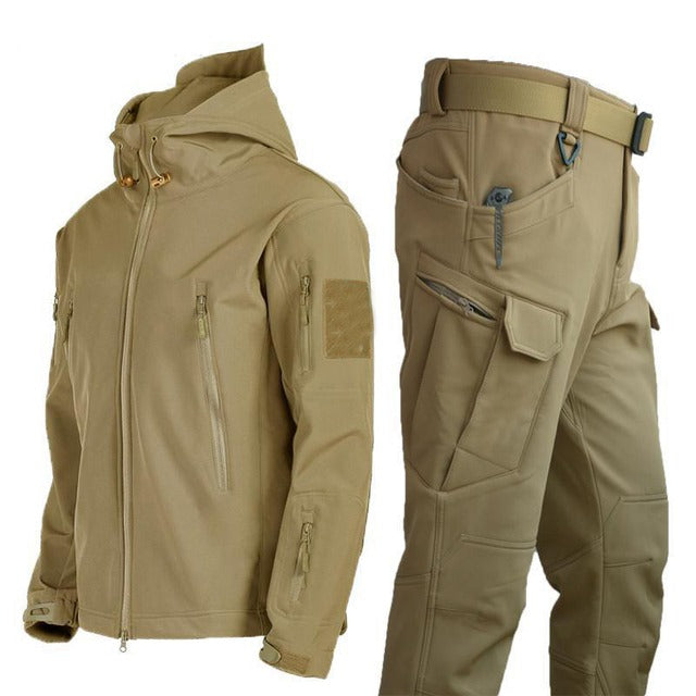 ValorTrek Tactical Men's Outdoor Clothing-Bundle offer! (Jacket + Pants)-Khaki-S-State of Style