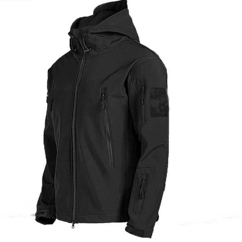 ValorTrek Tactical Men's Outdoor Clothing-Thermal Jacket-Black-S-State of Style