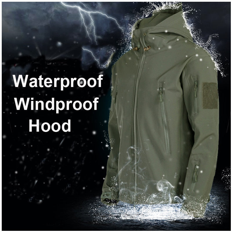 ValorTrek Tactical Men's Outdoor Clothing-Thermal Jacket-Khaki-S-State of Style