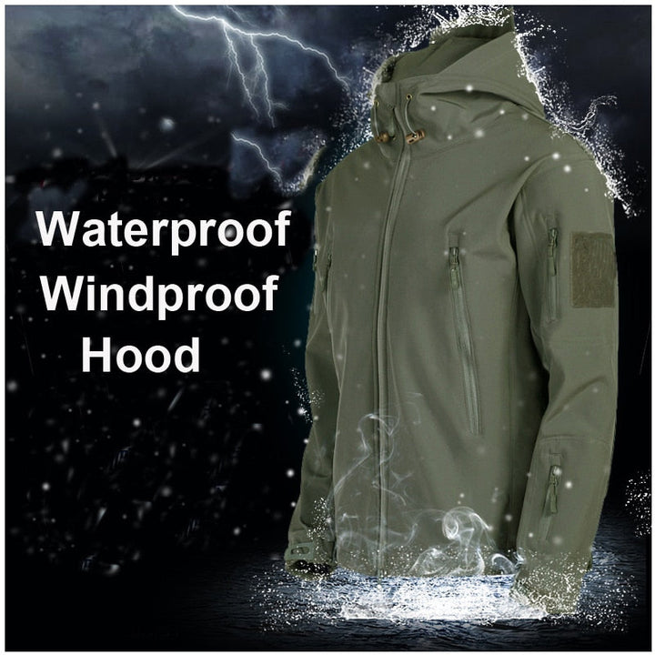 ValorTrek Tactical Men's Outdoor Clothing-Thermal Jacket-Khaki-S-State of Style