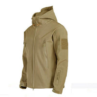 ValorTrek Tactical Men's Outdoor Clothing-Thermal Jacket-Khaki-S-State of Style