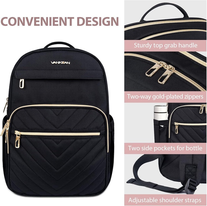 Lightweight Waterproof Laptop Backpack with USB Port – 15.6" Compatible