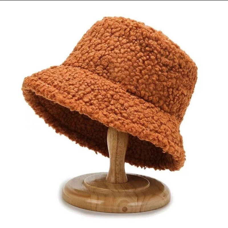 Venus Teddy Bucket Hat | Warm and Stylish-Brown-State of Style
