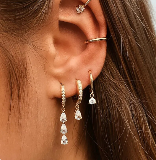 Versatile Earrings Set - Aurora-Chain Earring-Gold-State of Style