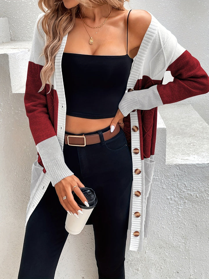 Versatile Long Sleeve Vest - Celeste-Red-S-State of Style